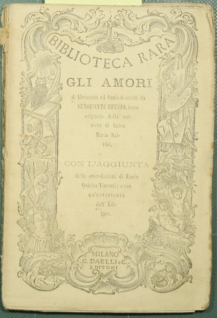 Degli amori di Abrocome ed Anzia - copertina