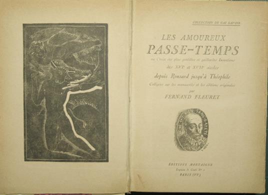 Les amoureux passe-temps ou Choix des plus gentilles et gaillardes inventions des XVI et XVII siecles - copertina