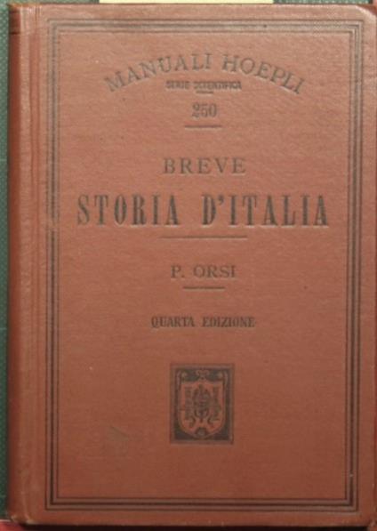 Breve storia d'Italia - Pietro Corsi - copertina