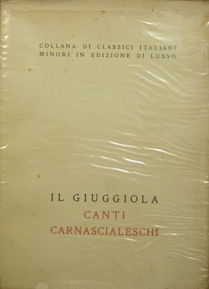Canti carnascialeschi - copertina