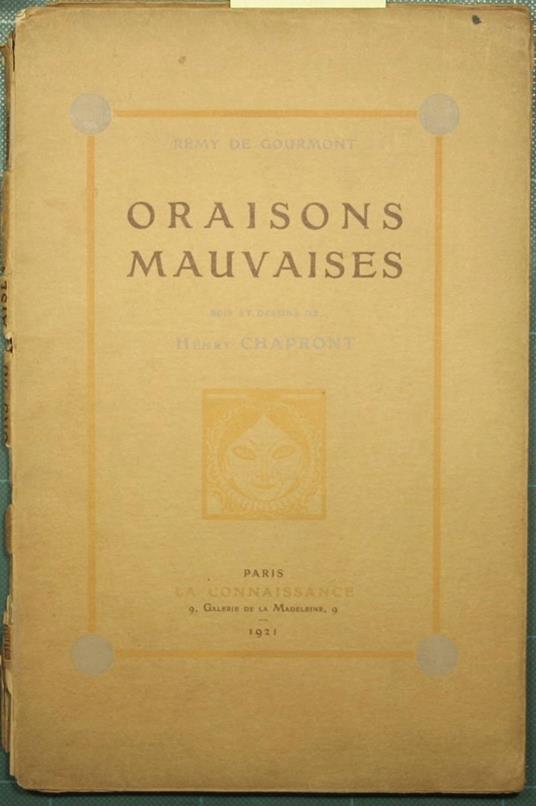Oraisons mauvaises - Rémy de Gourmont - copertina