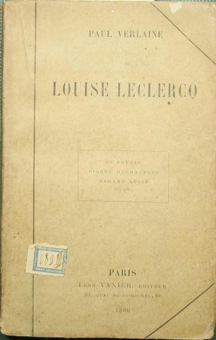 Louise Leclercq - Paul Verlaine - copertina