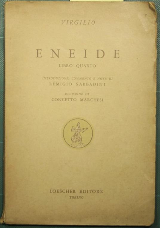 Eneide - Libro quarto - Virgilio - copertina