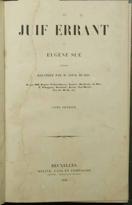 Le juif errant - Eugène Sue - copertina