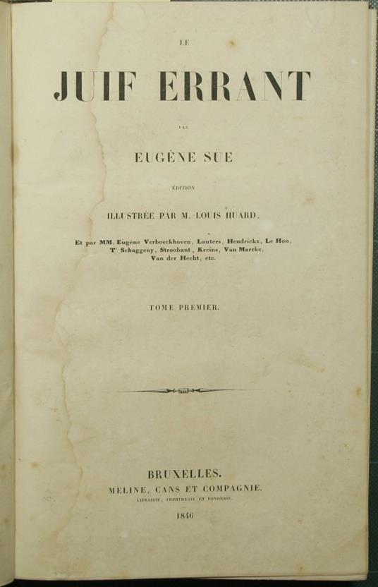 Le juif errant - Eugène Sue - copertina