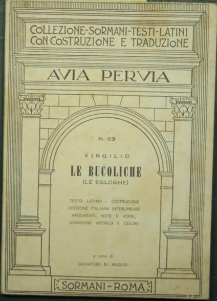 Le bucoliche (Le egloghe) - Virgilio - copertina