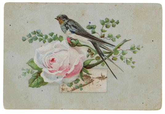 La LAGO MAGGIORE: Cartoncino / souvenir vintage. Cromolitografia mm 120x82 - copertina