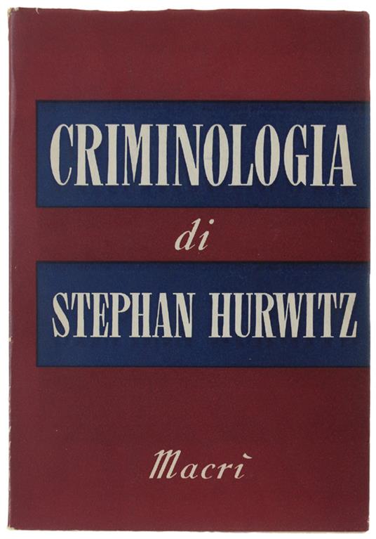 CRIMINOLOGIA - copertina