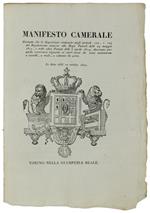 MANIFESTO CAMERALE... relativo ai carri tirati  da asini, cavalli o muli... 12 ottobre 1822  [documento originale]
