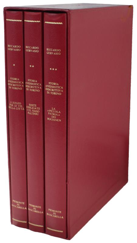 STORIA ANEDDOTICA DESCRITTIVA DI TORINO [3 volumi con cofanetto, come nuovi]