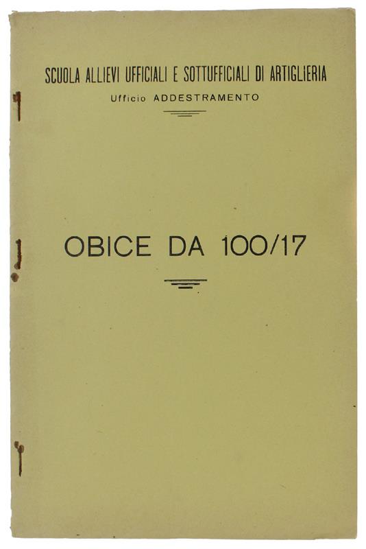 OBICE DA 100/17 (Solo testo) - copertina