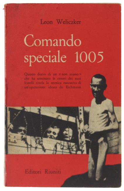 COMANDO SPECIALE 1005. - Leon Weliczker - copertina