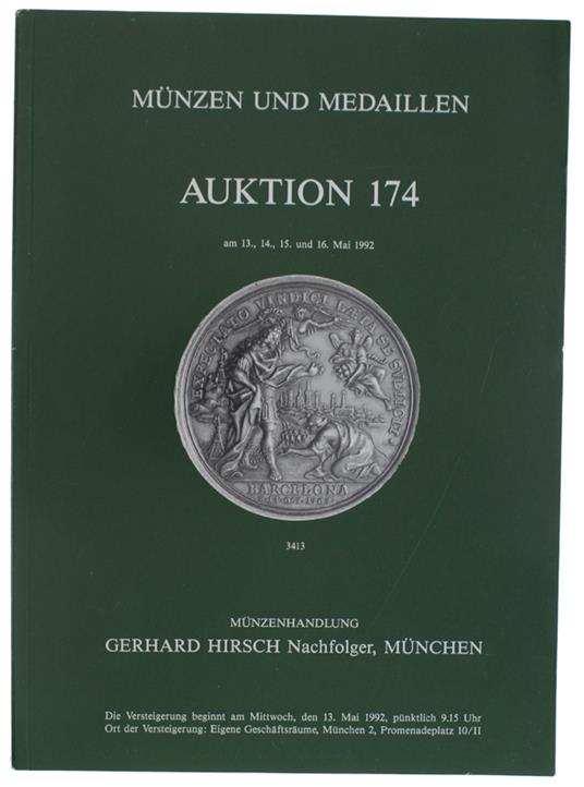MUNZEN UND MEDAILLEN AUKTION 174: Munchen 13, 14, 15 Mai 1992 - copertina