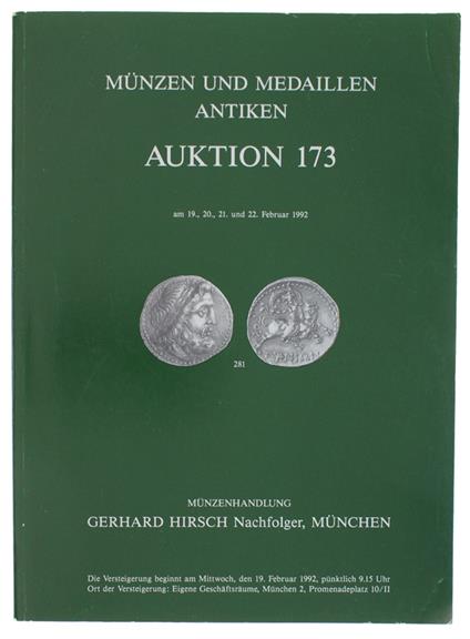 MUNZEN UND MEDAILLEN ANTIKEN AUKTION 173: Munchen 19, 20, 21 und 22  Februar 1992 - copertina
