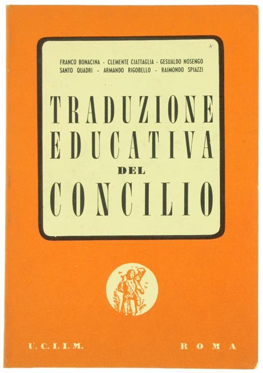 TRADUZIONE EDUCATIVA DEL CONCILIO. - copertina