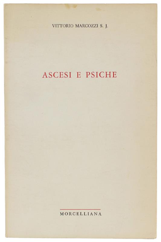 ASCESI E PSICHE - Vittorio Marcozzi - copertina