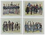 UNIFORMI DELL'ESERCITO ITALIANO 1890/1900. Acquerelli.