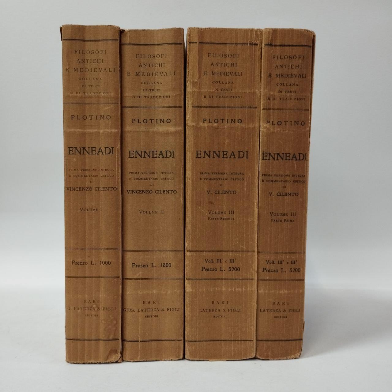 Enneadi. Tre volumi in quattro tomi