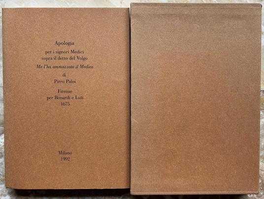 Apologia Per I Signori Medici Sopra Il Detto Del Volgo Me L'Ha Ammazzato Il Medico - copertina