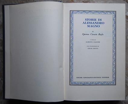 Storie Di Alessandro Magno - Quinto Curzio Rufo - copertina