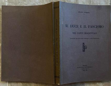 Il Duce E Il Fascismo Nei Canti Dialettali - copertina