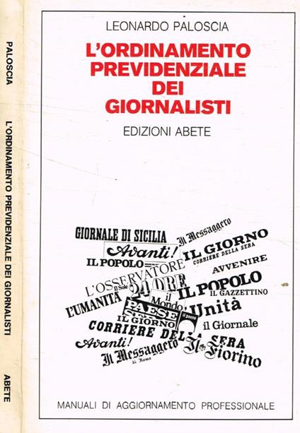 L' ordinamento previdenziale dei giornalisti - copertina