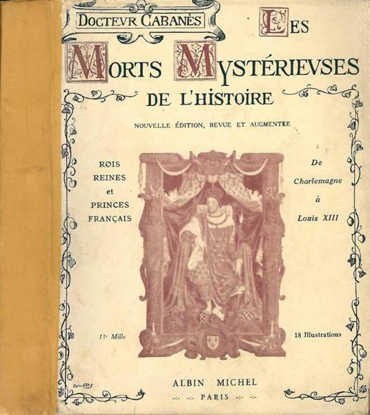 Les morts mystérieuses de l'histoire - Augustin Cabanés - copertina