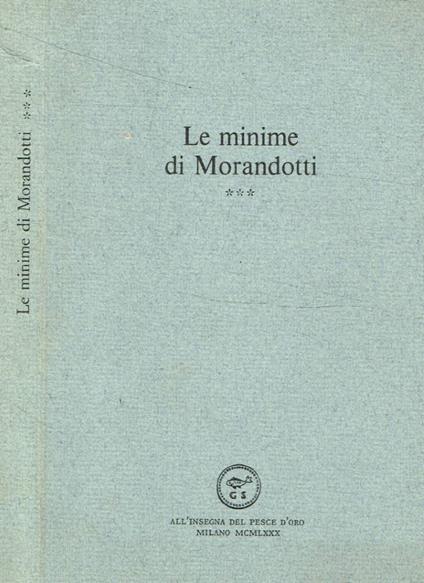 Minime vol.III - Alessandro Morandotti - copertina