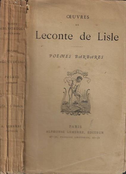 Oeuvres de Laconte de Lisle - Charles Leconte de Lisle - copertina