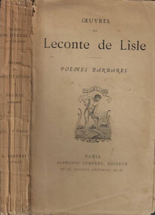 Oeuvres de Laconte de Lisle - Charles Leconte de Lisle - copertina