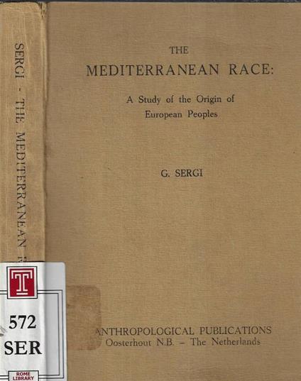The Mediterranean race - G. Sergi - copertina