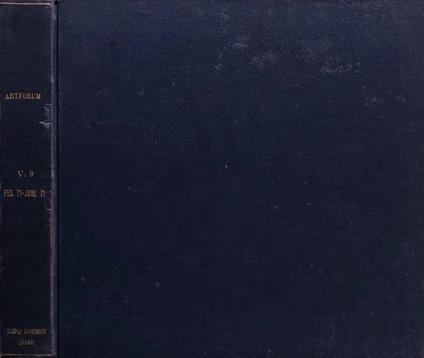 Art Forum vol 9 n 6,7,8,9,10 1971 - copertina