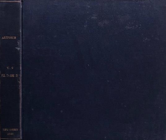 Art Forum vol 9 n 6,7,8,9,10 1971 - copertina