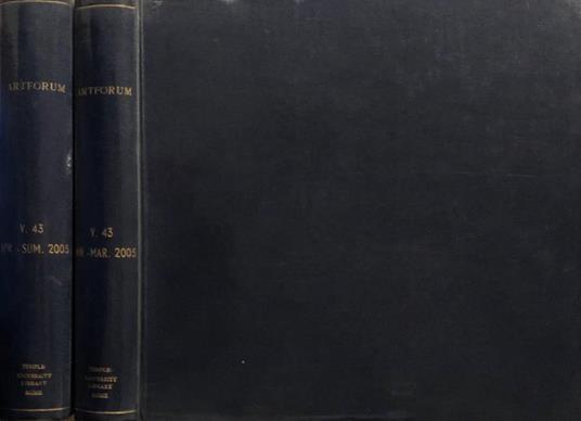 Art Forum vol 43 n 5,6,7 vol 43 n 8,9,10 2005 - copertina
