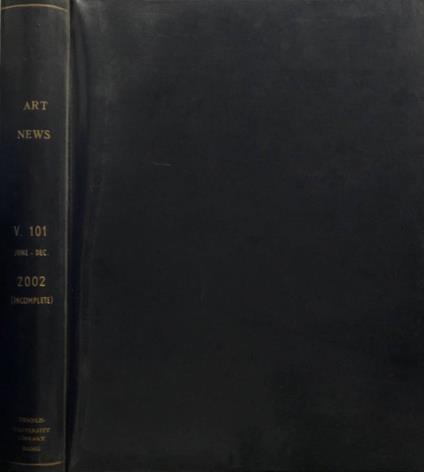 Art News vol 101, n 7,8,9,10,11 2002 - copertina