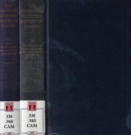 The Cambridge economic history of Europe Vol. IV-VI-Part 1 - copertina