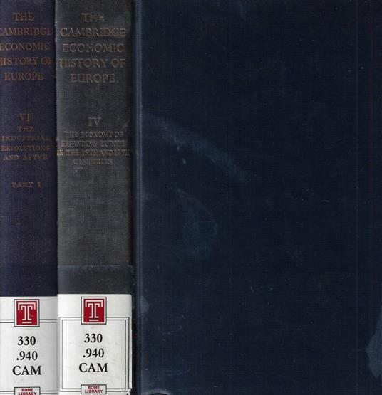 The Cambridge economic history of Europe Vol. IV-VI-Part 1 - copertina