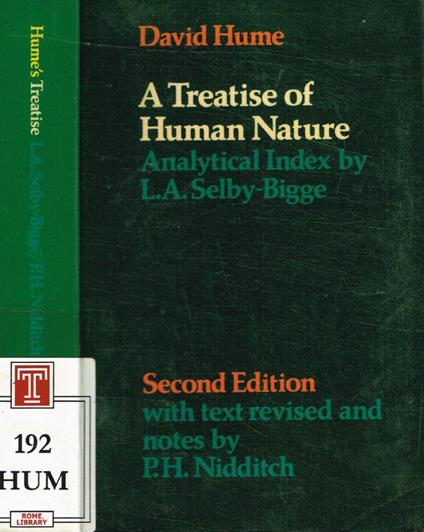A treatise of human nature - David Hume - copertina