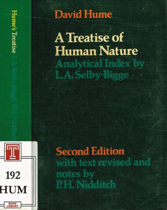 A treatise of human nature - David Hume - copertina