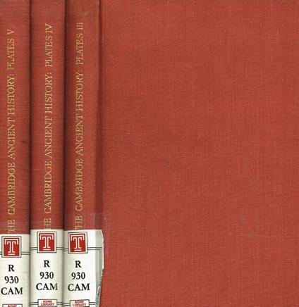 The Cambridge ancient history. Volume of plates III, IV, V - copertina