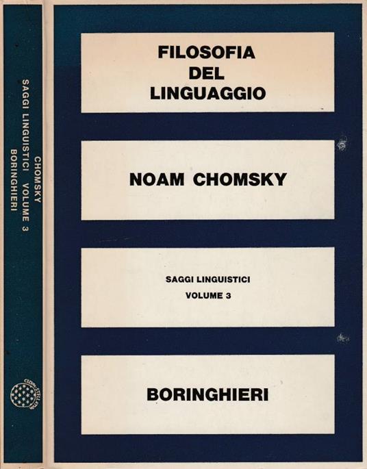 Saggi linguistici vol 3 - Noam Chomsky - copertina