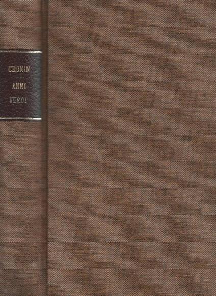 Anni verdi - A. Joseph Cronin - copertina