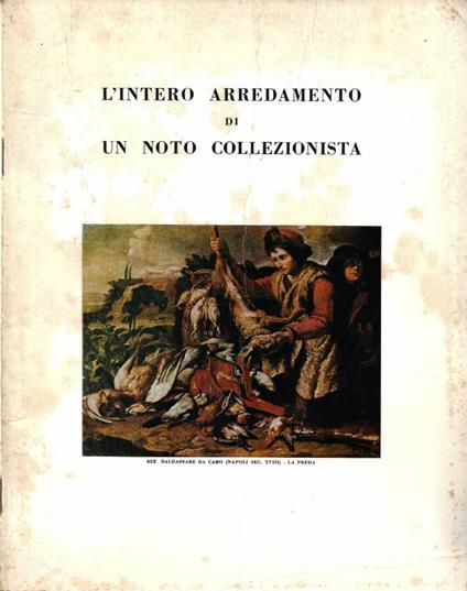 L' intero arredamento di un noto collezionista - copertina