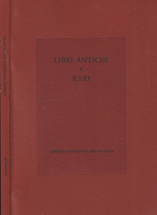 Libri antichi e rari catalogo 26 - copertina