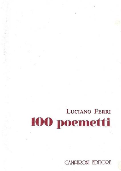 100 poemetti - copertina
