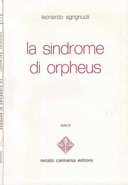 La sindrome di Orpheus - copertina