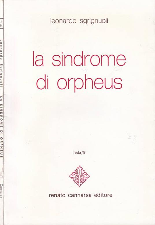 La sindrome di Orpheus - copertina