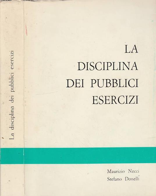 La disciplina dei pubblici esercizi - copertina