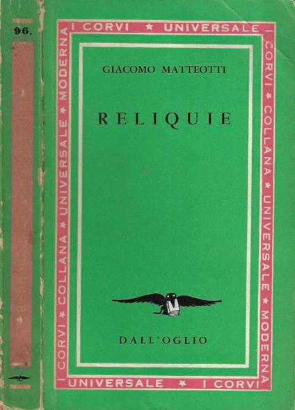 Reliquie - Giacomo Matteotti - copertina