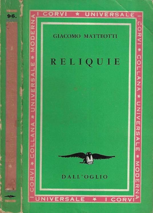 Reliquie - Giacomo Matteotti - copertina